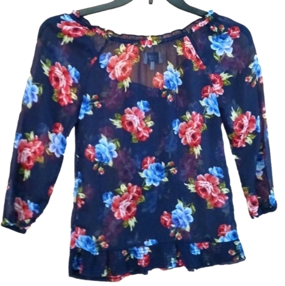 Gilly Hicks Navy Floral Top - Picture 2 of 6